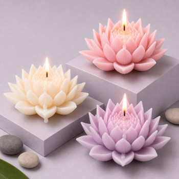 Molde de silicona para velas flor de loto | Gran Velada
