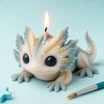 Molde de silicona para velas ajolote | Gran Velada