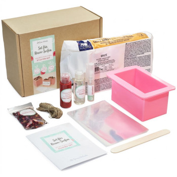 Set zur Herstellung von Rosen-Seife – Materialien und Anleitung