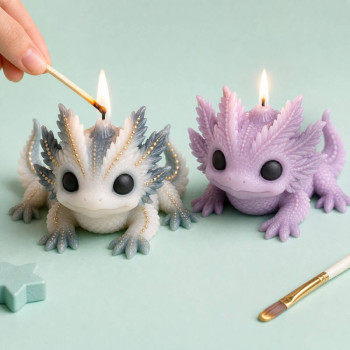 Molde de silicona para velas ajolote kawaii | Gran Velada