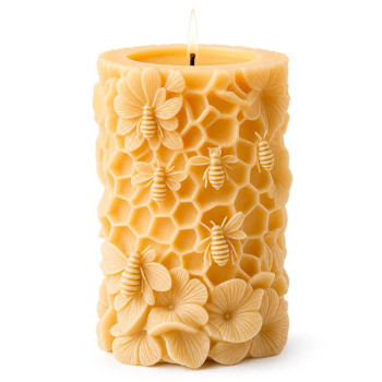 Molde para velas pilar de panal y abejas | Gran Velada