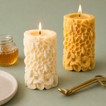 Molde para velas pilar de panal y abejas | Gran Velada