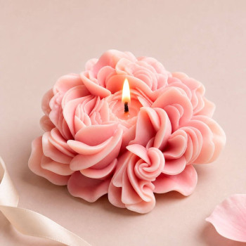 Molde para velas flor de peonía | Gran Velada