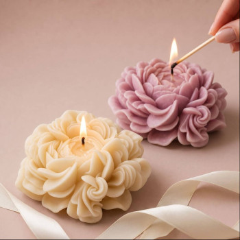 Molde para velas flor de peonía | Gran Velada