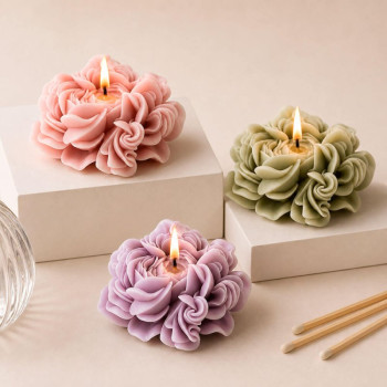 Molde para velas flor de peonía | Gran Velada
