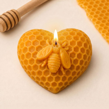 Molde de silicona para velas corazón de panal | Gran Velada