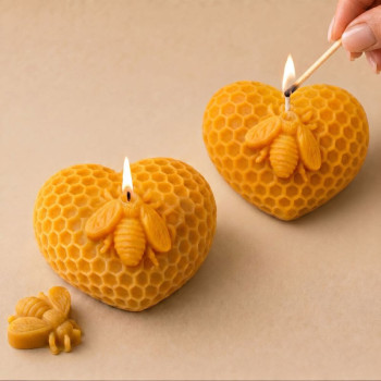 Molde de silicona para velas corazón de panal | Gran Velada
