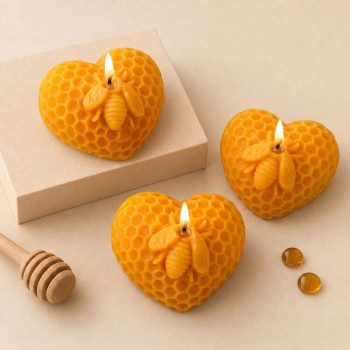 Molde de silicona para velas corazón de panal | Gran Velada