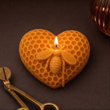 Molde de silicona para velas corazón de panal | Gran Velada