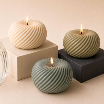 Molde de silicona para velas esfera en espiral | Gran Velada