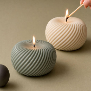 Molde de silicona para velas esfera en espiral | Gran Velada
