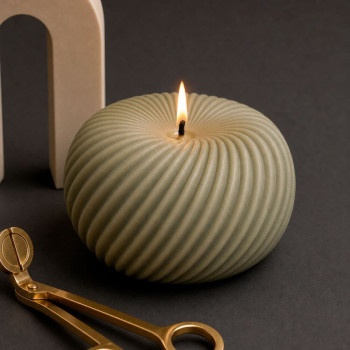 Molde de silicona para velas esfera en espiral | Gran Velada