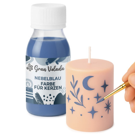 Neblige blaue Kerzenfarbe