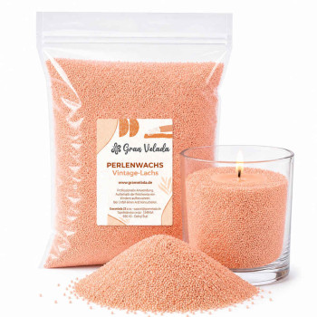 Cera perlada salmón vintage | Pearled wax de colores | Gran Velada