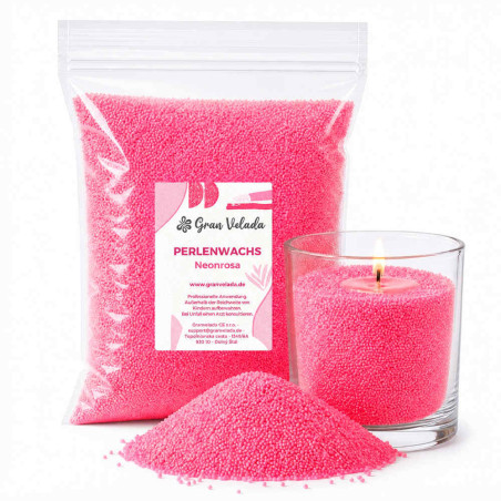 Cera perlada rosa neón | Pearled wax de colores | Gran Velada