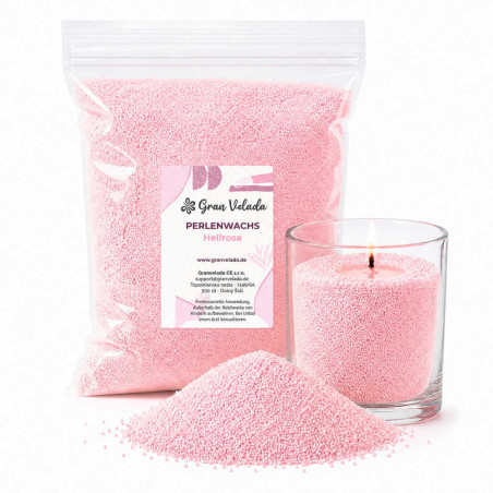 Cera perlada rosa claro | Pearled wax de colores | Gran Velada