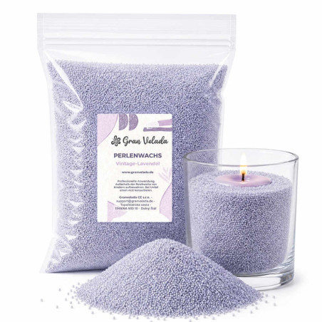 Cera perlada lavanda vintage | Pearled wax de colores | Gran Velada