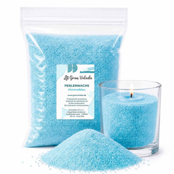 Cera perlada azul celeste | Pearled wax de colores | Gran Velada