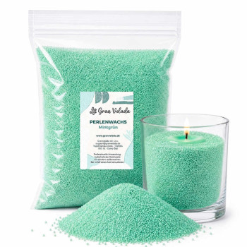 Cera perlada verde mint | Pearled wax de colores | Gran Velada