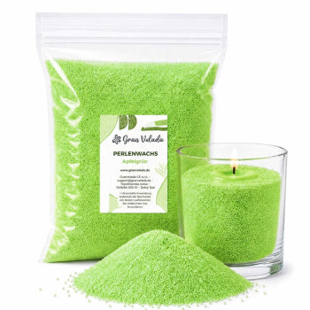 Cera perlada verde manzana | Pearled wax de colores | Gran Velada