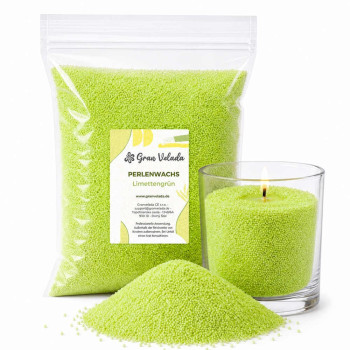 Cera perlada verde lima | Pearled wax de colores | Gran Velada