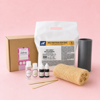 Kit zur Herstellung von Seife mit Luffa im Lieferumfang enthalten. Online-Verkauf