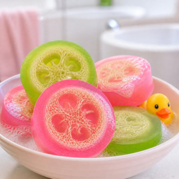 Kit zur Herstellung von Seife mit Luffa im Lieferumfang enthalten. Online-Verkauf