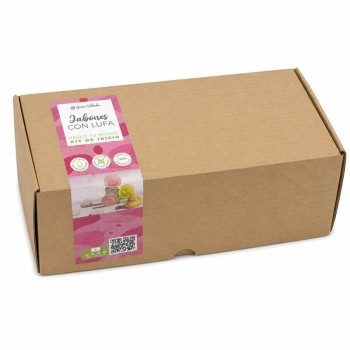 Kit zur Herstellung von Seife mit Luffa im Lieferumfang enthalten. Online-Verkauf