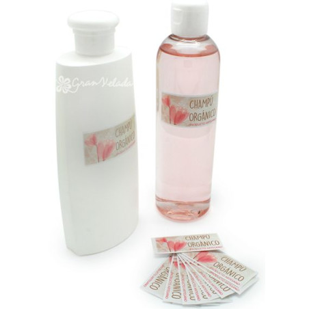 Aufkleber für Bio-Shampoo. Online-Verkauf