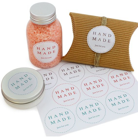 Klassische handgemachte Aufkleber für Verpackungen. Online-Verkauf