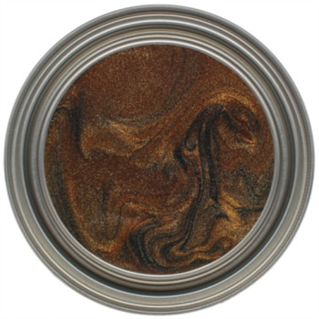 Schokoladenbrauner Metallic-Lack zum Abdecken von Kerzen.