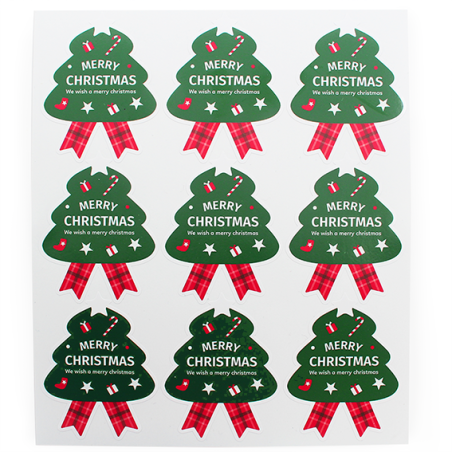 Weihnachtsaufkleber große Tannen