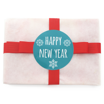 Frohes neues Jahr Aufkleber für Geschenke. Online-Verkauf